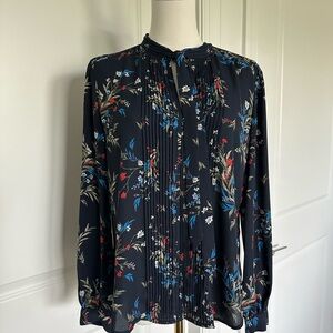 Banana Republic Dark Floral Blouse